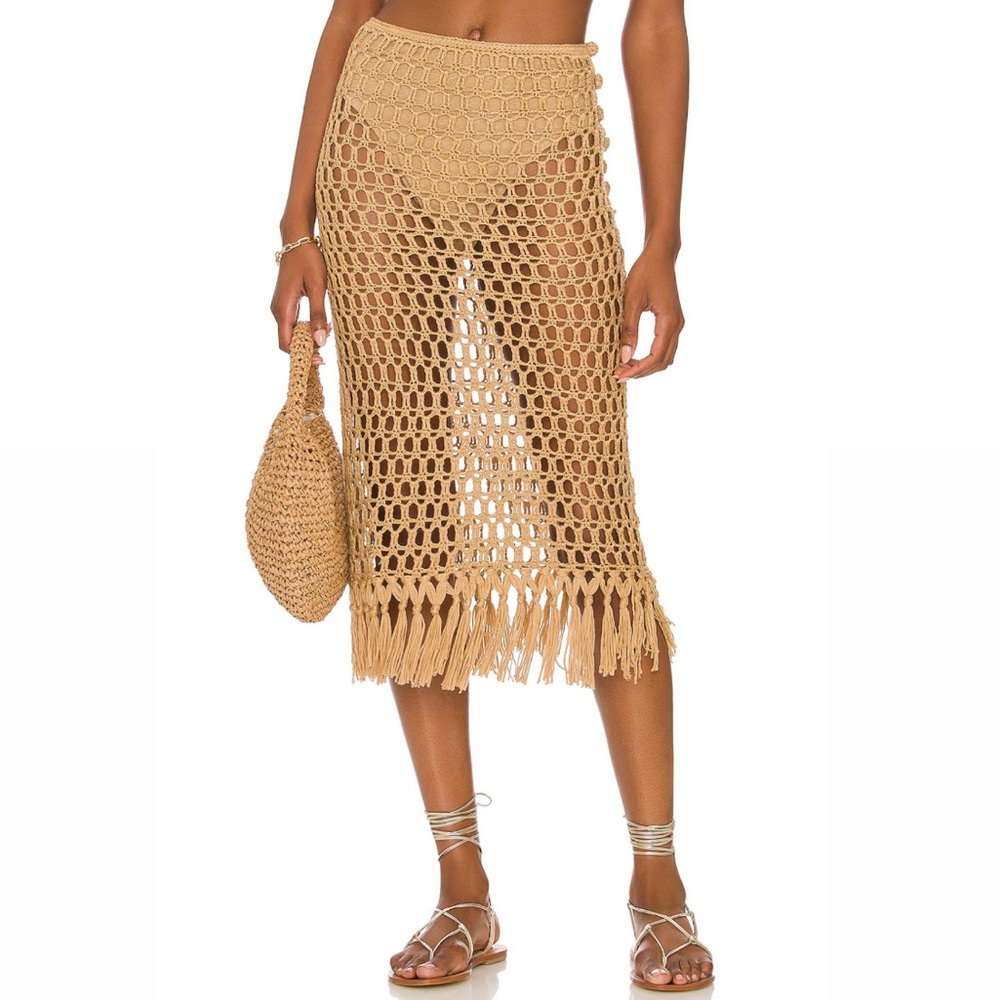 Crochet midi skirt
